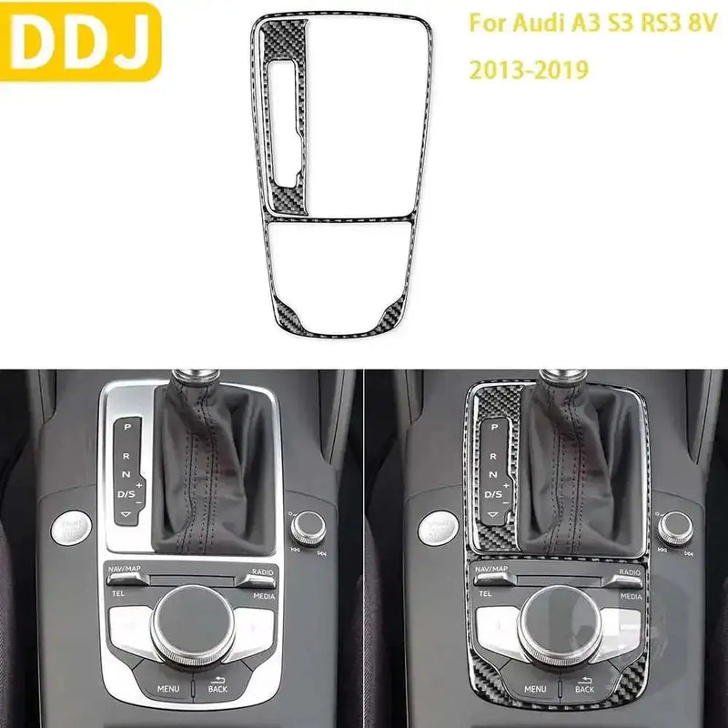 carbon fiber gear shift panel | aluminum alloy construction | oem fit replacement | energy saving