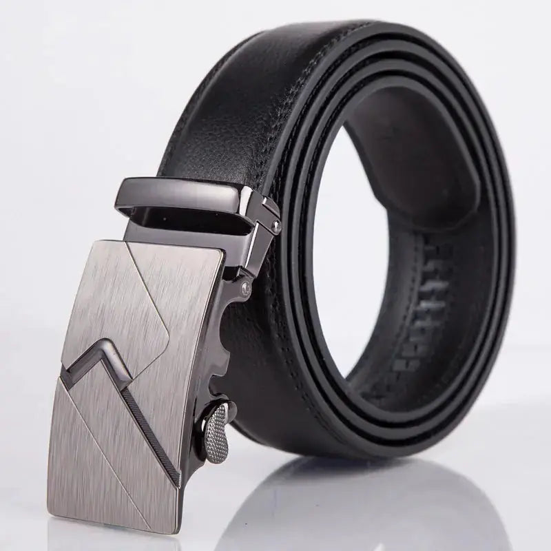 genuine leather belt | automatic buckle belt | adjustable leather belt | energy saving