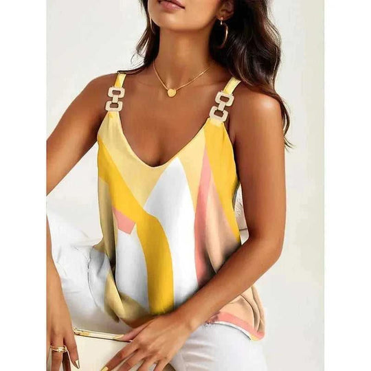 summer tank tops for women | v neck sleeveless top | loose fit casual blouse | energy saving