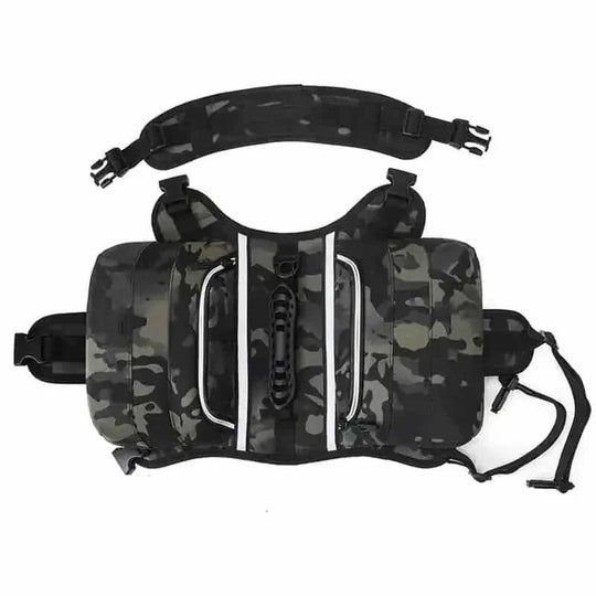 heavy-duty nylon dog backpack | large dog carrier for hiking | spacious dog backpack for camping | ultrasonic cleaning