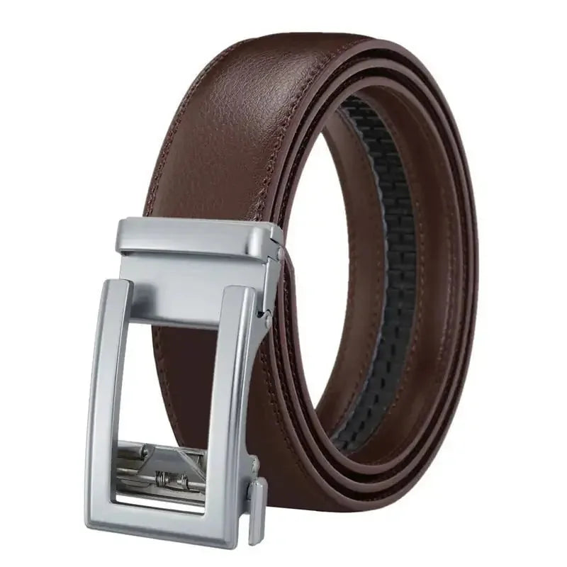 genuine leather belt for men | full-grain leather construction | adjustable brass buckle | ultrasonic cleaning