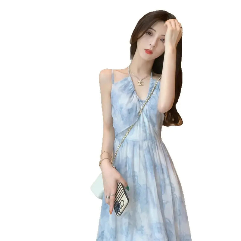 floral halter dress | spaghetti strap summer dress | seaside vacation outfit | ultrasonic cleaning