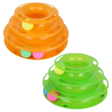 Pet Cat Crazy Ball Disk Interactive Toys Amusement Plate Trilaminar Funny Toy Meifu Market