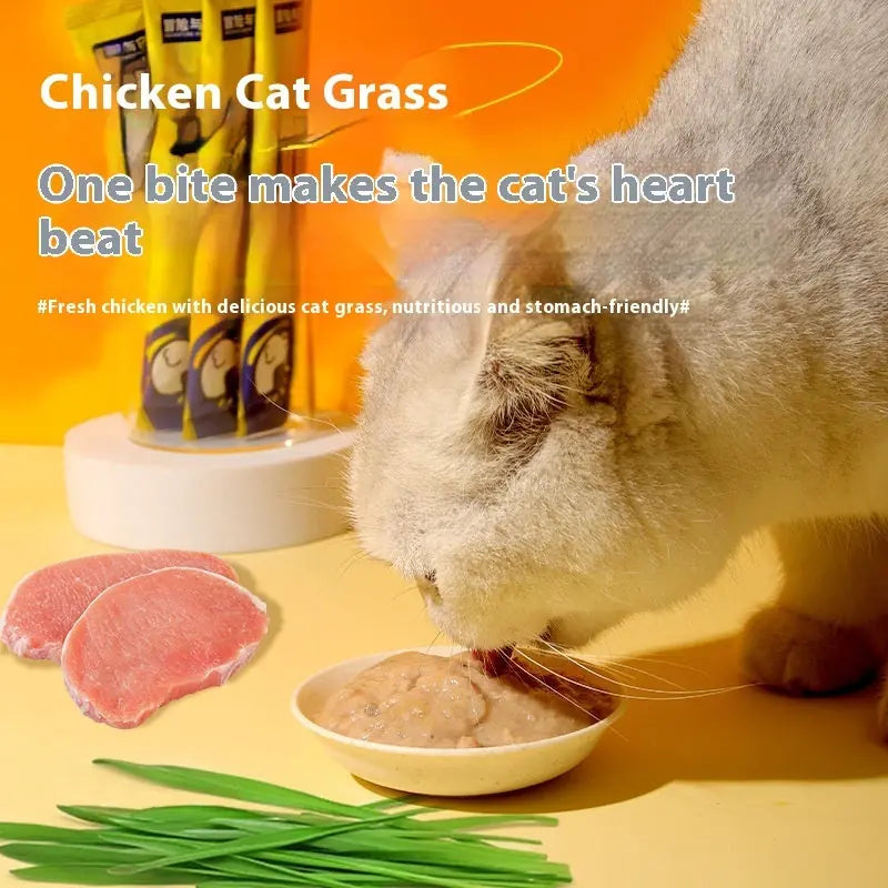 Cat Snack Wet Food Grass Chicken Strip Meifu Market