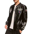 men motorcycle leather jacket | embroidered biker jacket | stylish riding jacket | energy saving