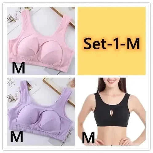 plus size cotton sleep bra | removable padded bralette | wirefree lounge bra | ultrasonic cleaning