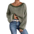 Women's Off-neck Shoulder-baring Sweater Contrast Color Meifu Market