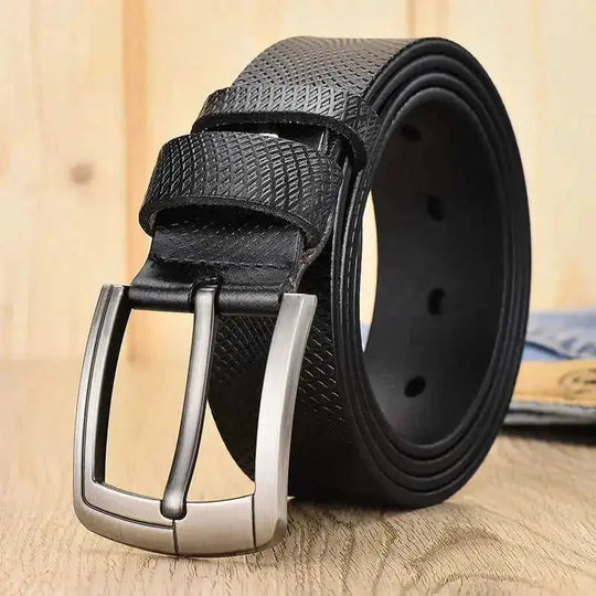 genuine cowhide leather belt | 15 inch wide belt | adjustable belt with pin buckle | ultrasonic cleaning