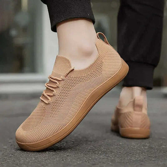Fly Woven Mesh Breathable Couple Wide Head Wide Last Bare Feet Casual Sneaker Meifu Market