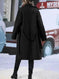 double-breasted trench coat women | long wool blend coat | belted winter jacket | ultrasonic cleaning