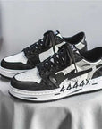 Distressed Graffiti Skateboard Shoes Men's Sneakers