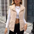 Women's Clothing Cardigan Zipper Loose Diamond Lattice Coat Plush Vest Meifu Market