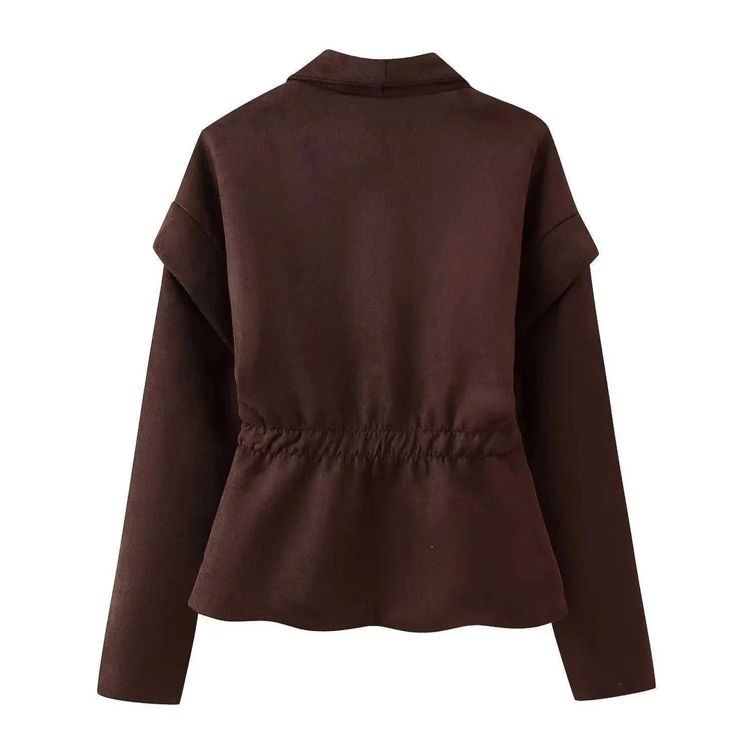 suede blazer jacket | single button closure | slim fit suit jacket | energy saving