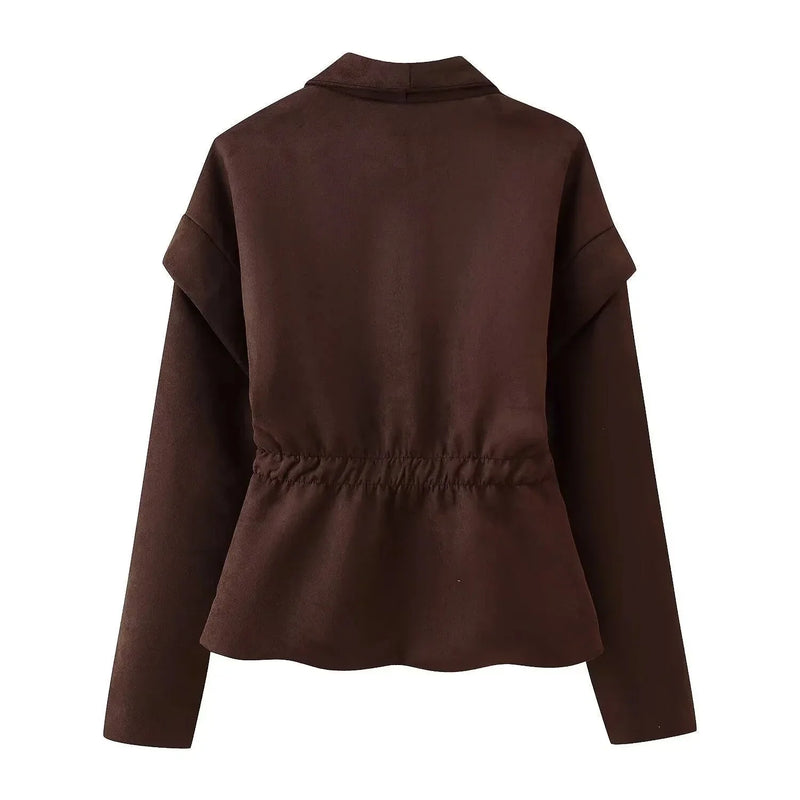 suede blazer jacket | single button closure | slim fit suit jacket | energy saving