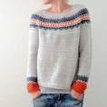 Women's Fashion Round Neck Multicolor Loose Leisure Pullover Knitwear Sweater Meifu Market