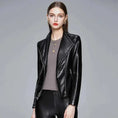 Ride with Style – Motorcycle Leather Jacket Featuring Sleek Double-Zipper Design - close-up detail (material: leather |...