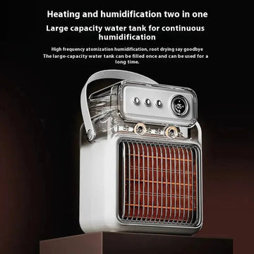 w power output | 2-in-1 heater humidifier | ceramic heating technology | energy saving