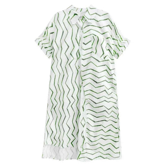 lightweight cotton fabric | breathable summer dress | striped shirt dress | ultrasonic cleaning