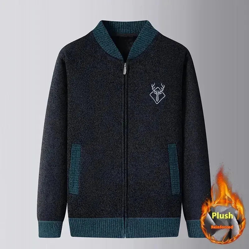 machine-washable wool blend | slim-fit cardigan for men | lightweight knitwear for layering | ultrasonic cleaning