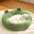 Pet Cat Dog Nest Little Frog Series Warm Plush Mat Autumn Winter Pet House Full Package Nest For Small Cats Dogs Within 5KG Meifu Market