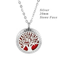stainless steel pendant necklace | tree of life diffuser necklace | essential oil jewelry for women | energy saving