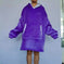 fleece-lined pullover | double layer composite fabric | thick flannel home wear | energy saving