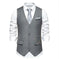 New Men's Solid Color Suit V-neck Single Breasted Chain Vest Navy Blue - main product image
