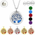 stainless steel pendant necklace | tree of life diffuser necklace | essential oil jewelry for women | energy saving