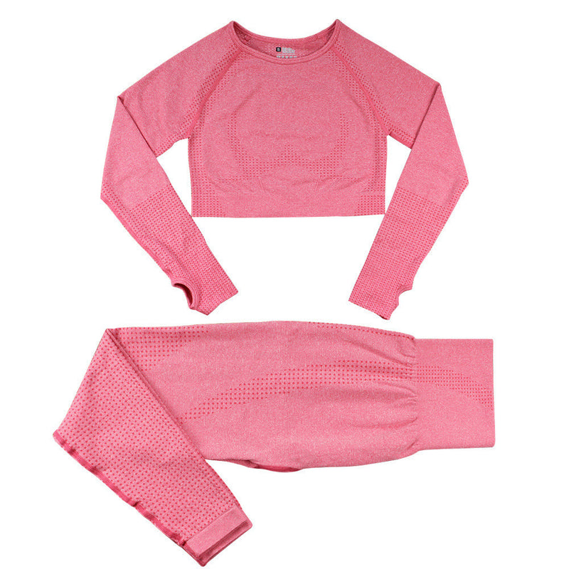 Seamless Knitted Dot Yoga Suit For Women Meifu Market