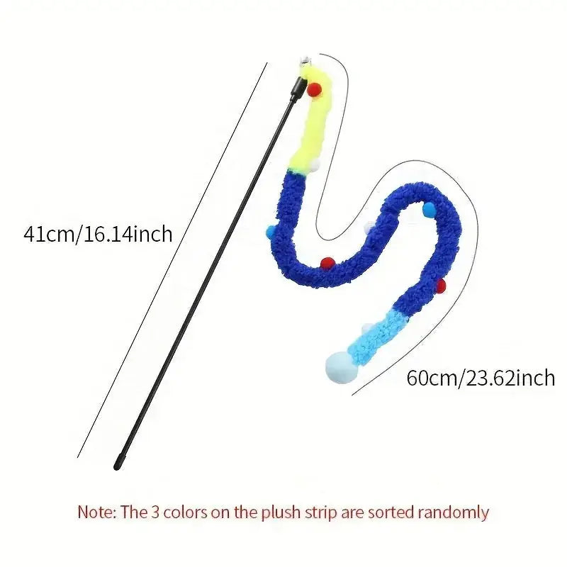 interactive cat toy | soft plush cat teaser | kitten play stick | ultrasonic cleaning