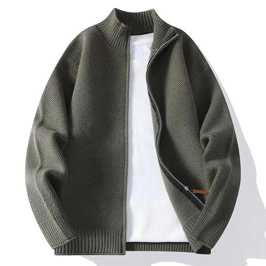 Men's American-style Solid Color Sweater Coat