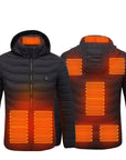 New Heated Jacket Coat USB Electric Jacket Cotton Coat Heater Thermal Clothing Heating Vest Men's Clothes Winter Meifu Market