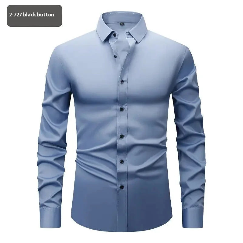 four-way stretch fabric | moisture-wicking long sleeve shirt | slim fit stretch shirt | energy saving