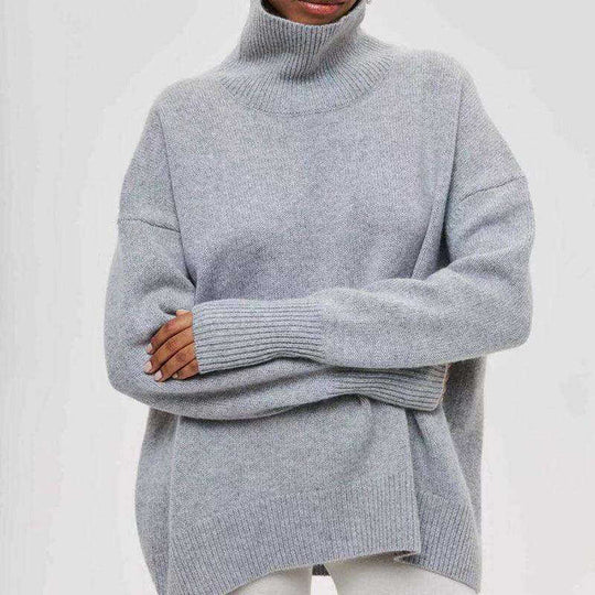 Women's Long-sleeved Pullover Solid Color Sweater Meifu Market
