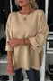Knit Top Women - Round Neck Short Sleeve Casual Shirt Solid Color Black - available style options