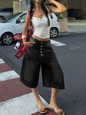 stretchable denim shorts | high-waisted denim shorts | distressed denim shorts | ultrasonic cleaning