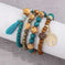 elastic bangle bracelet set | wooden beads jewelry | adjustable tree of life bracelet | energy saving