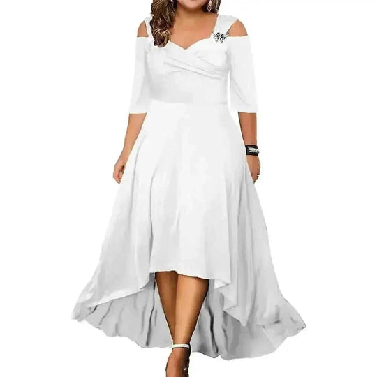 plus-size maxi dress | breathable cotton fabric | long sleeve summer dress | energy saving