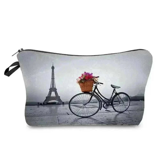 waterproof cosmetic bag | 8x5 inch makeup pouch | polyester fabric construction | ultrasonic cleaning