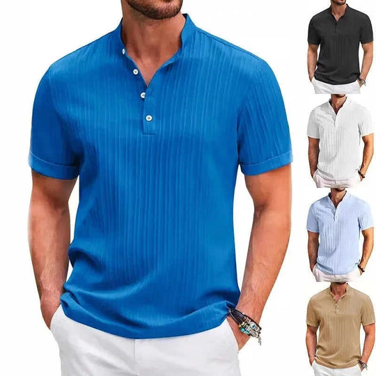 stretch-cotton polo shirt | breathable fabric short sleeve | moisture-wicking mens t-shirt | energy saving
