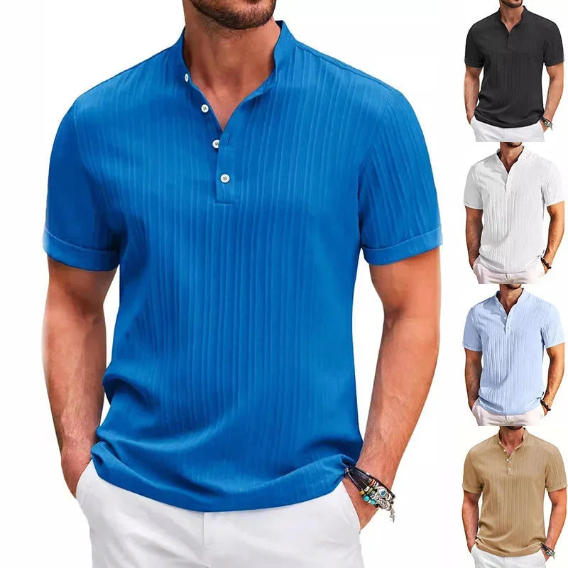 stretch-cotton polo shirt | breathable fabric short sleeve | moisture-wicking mens t-shirt | energy saving