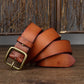 Fashion Pin Buckle Pure Copper Men's Cowhide Vintage Belt meifu market
