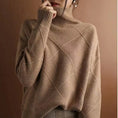 Loose High Collar Warm Sweater Solid Color Knitted Women Meifu Market