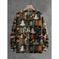 Mens 3D Crew Neck Sweatshirt With Bold Needle Digital Print S - available style options