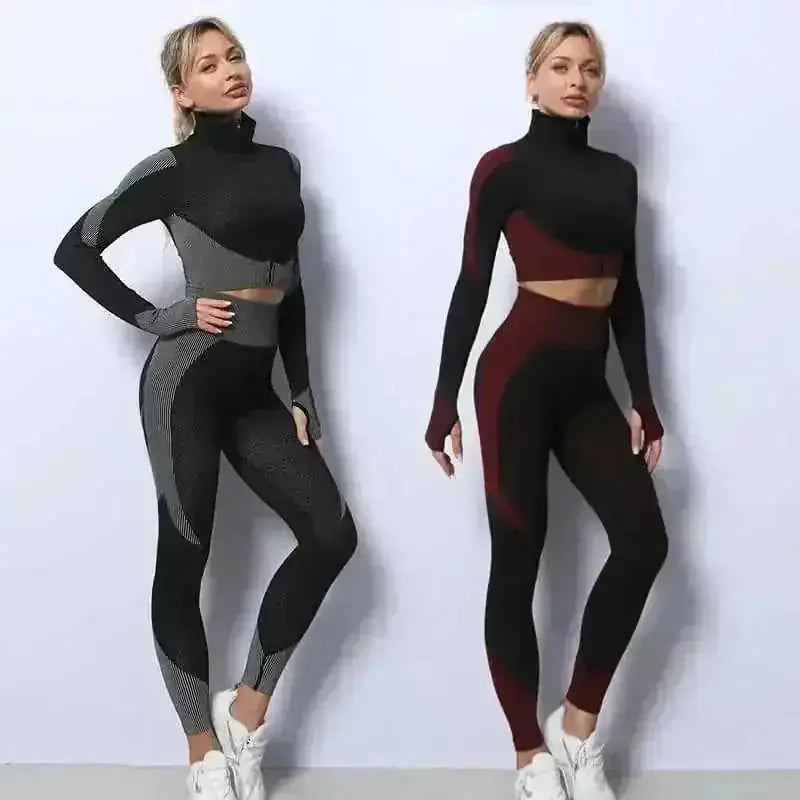 3PCS Yoga Set Seamless Sport Set Women Gym Clothing Leggings Women Crop Top Sports Bra Women Fitness Gym Set Womens Outfit...