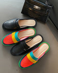 Women's Flats Round Head Rainbow Casual Shoes