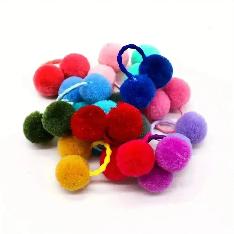 cute pet hair ties | soft pom pom hair ties | pet hair accessories for dogs | energy saving