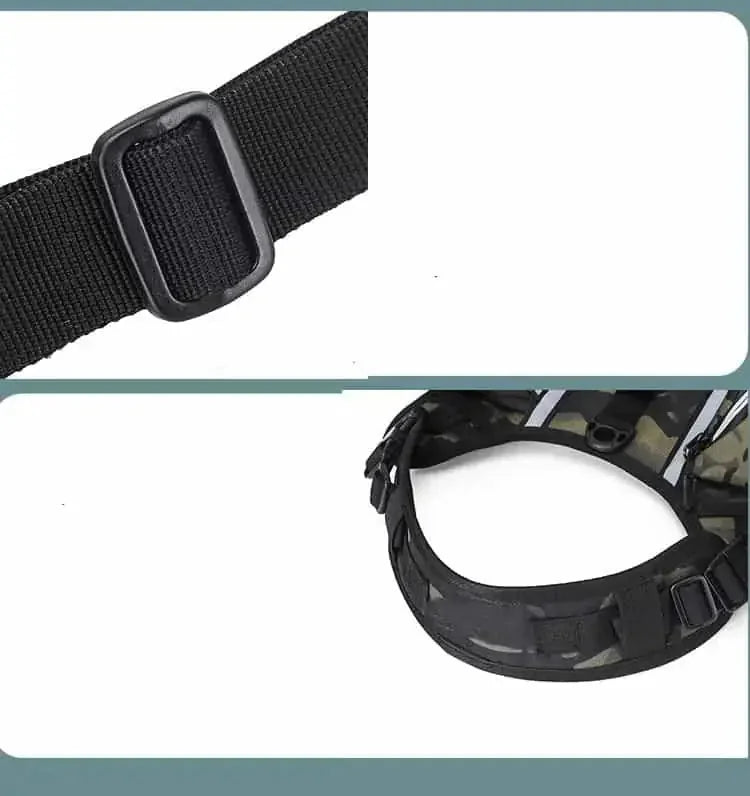 heavy-duty nylon dog backpack | waterproof pet carrier for hiking | adjustable straps for outdoor use | energy saving