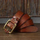 cowhide leather belt | solid brass buckle | adjustable belt for men | ultrasonic cleaning
