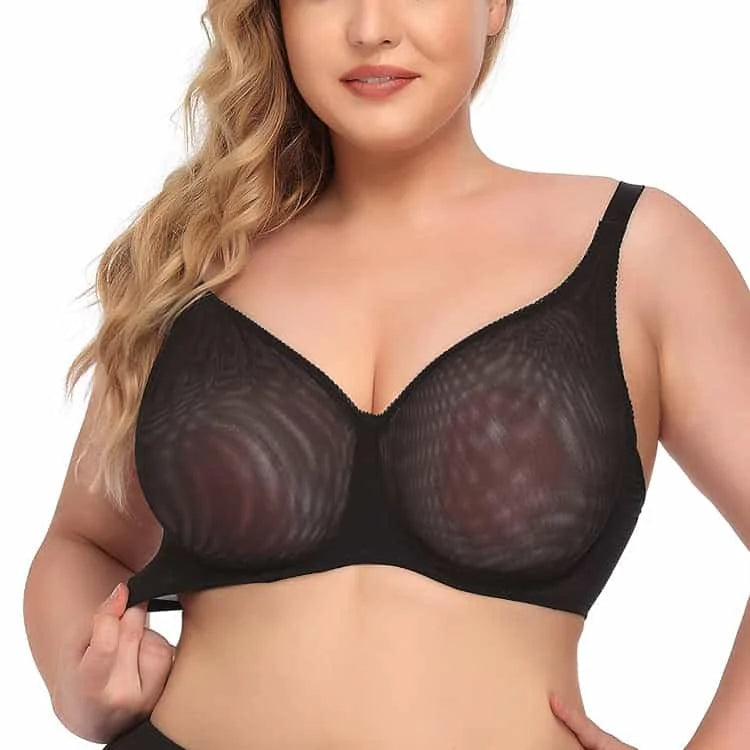 sexy ultra-thin bra | plus size see-through underwear | sheer lace lingerie | ultrasonic cleaning